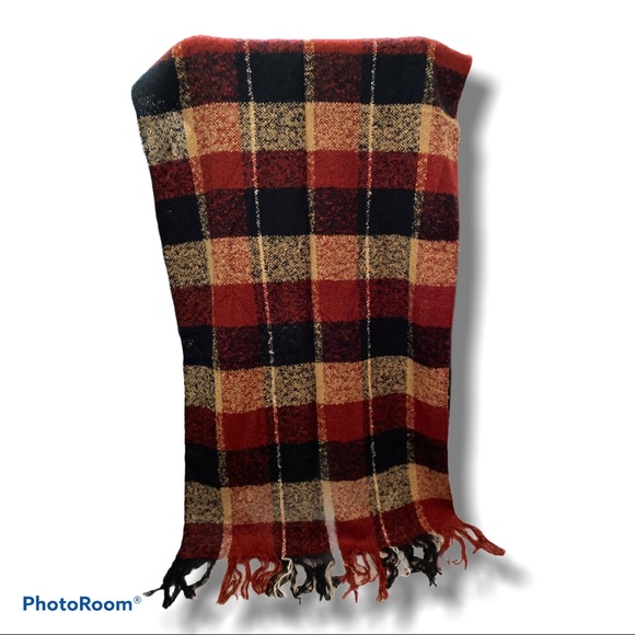 🍎 3/$6 or $4 each 🍎 Red,navy, tan, white large scarf - Picture 2 of 5